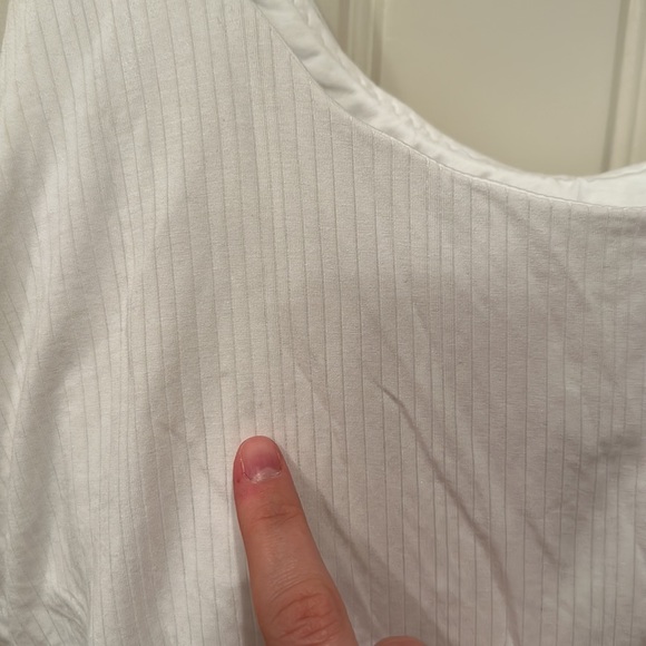NWT Aerie White Colored Ribbed Crop Tank Top XL - Picture 10 of 10
